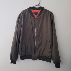 🦋UNISEX Reversible Army Green Light Bomber Jacket